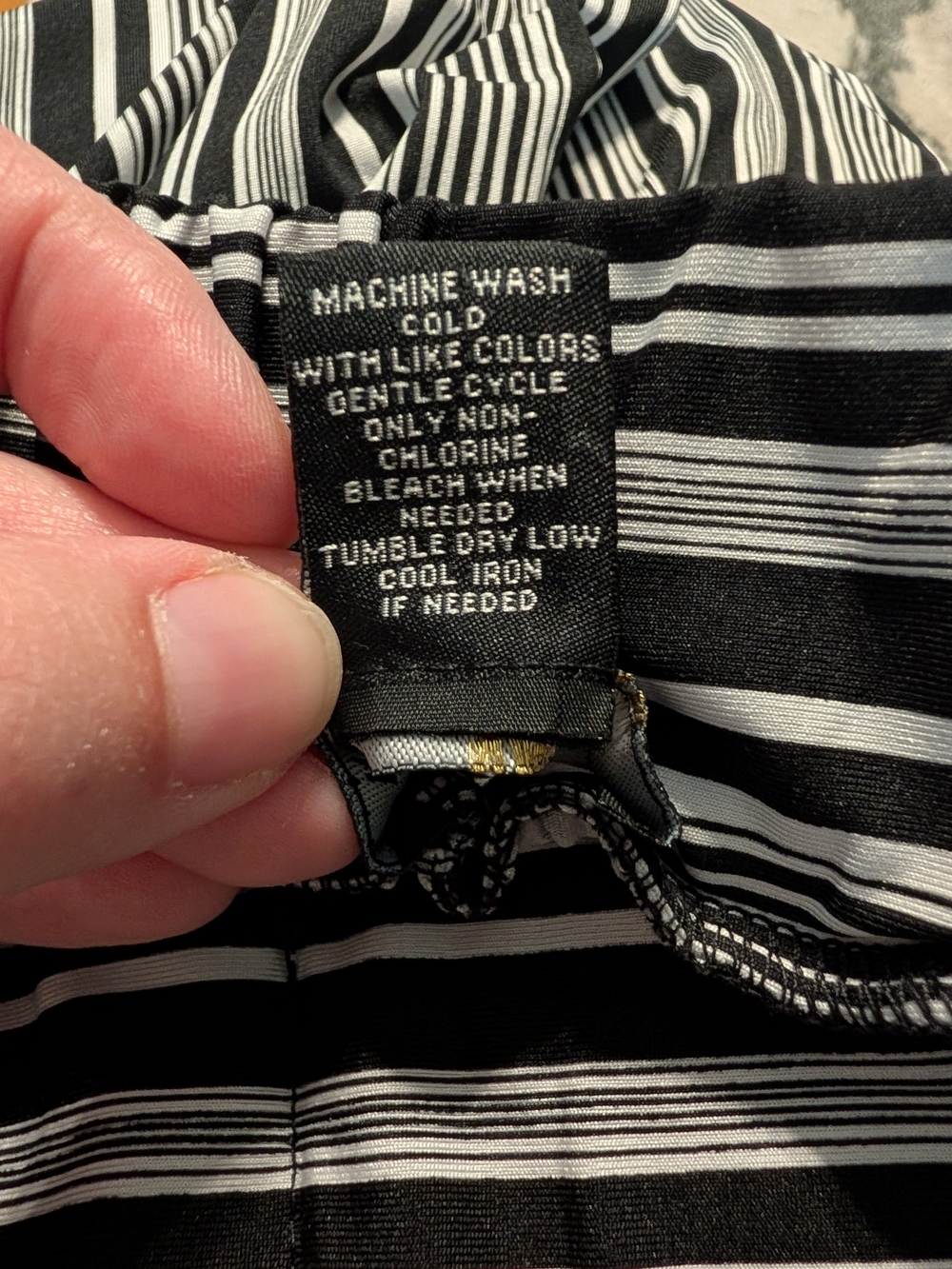 Robert Louis Black and White Striped Wide Leg Pants